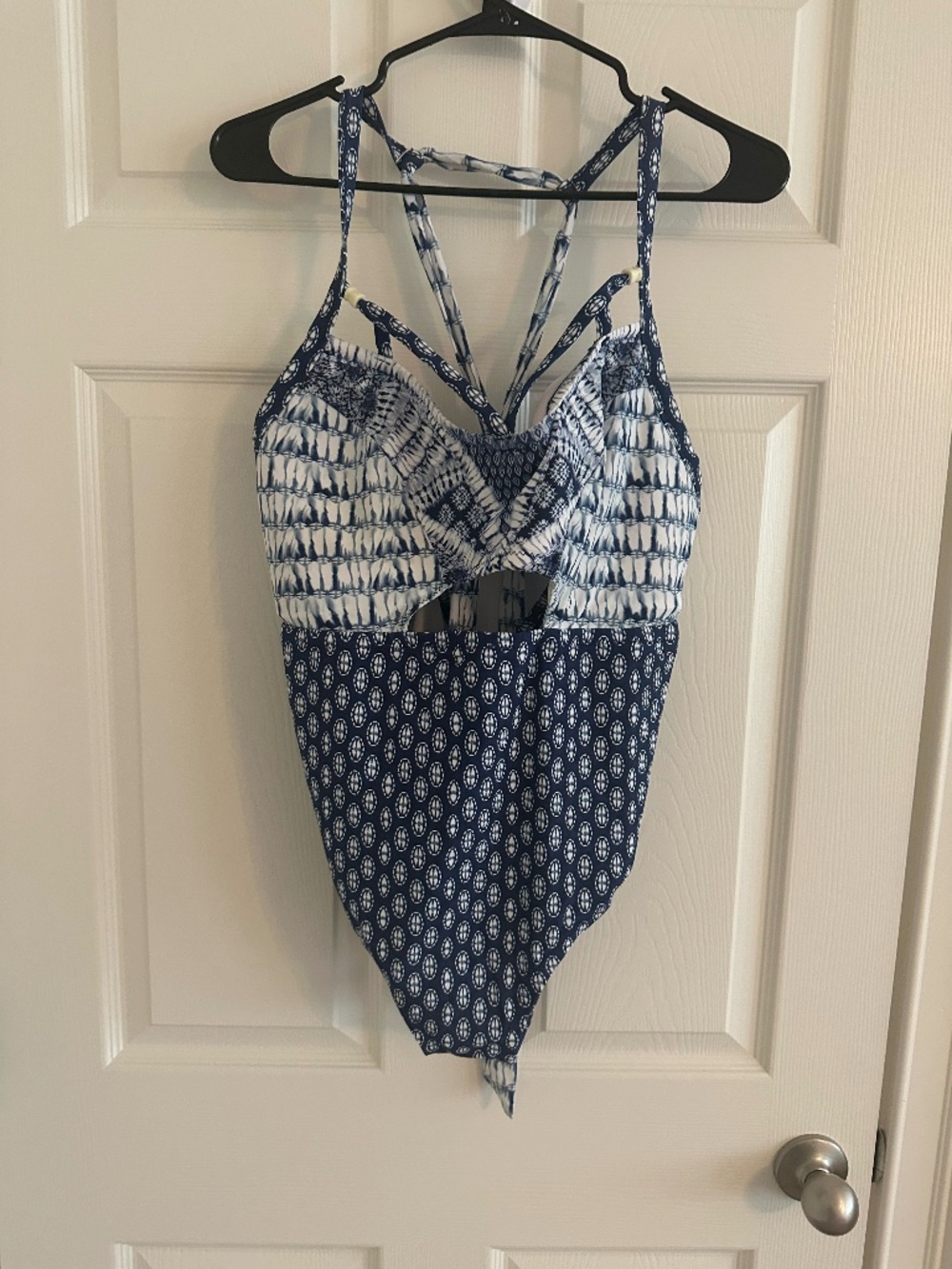 Jessica Simpson Blue and White Swimsuit